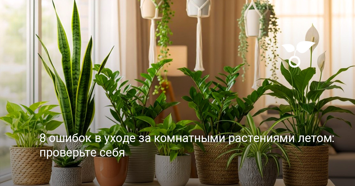 Уход за комнатными растениями летом: какие ошибки губят цветы в жару
